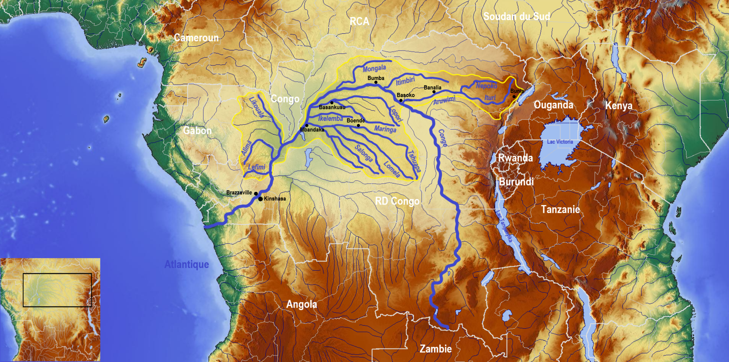Sous bassin versant du Moyen Congo