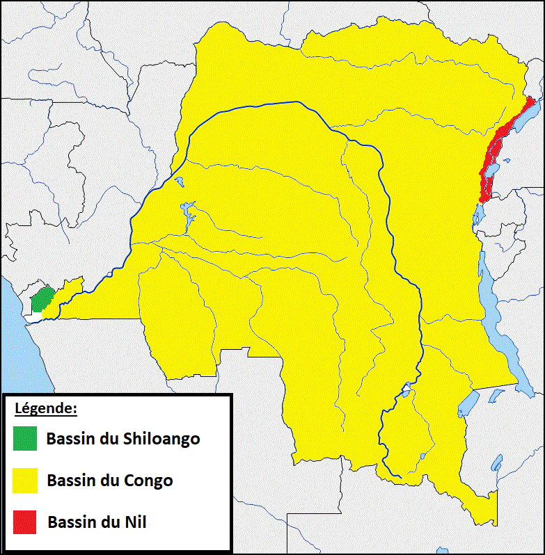 Carte Riviere Rdc Les bassins du territoires de la RD Congo