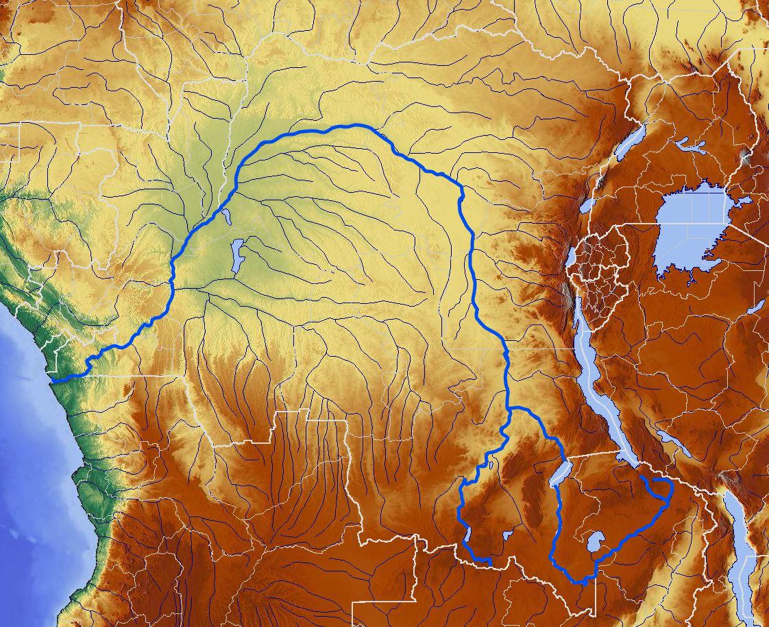 Carte Riviere Rdc Le Fleuve Congo