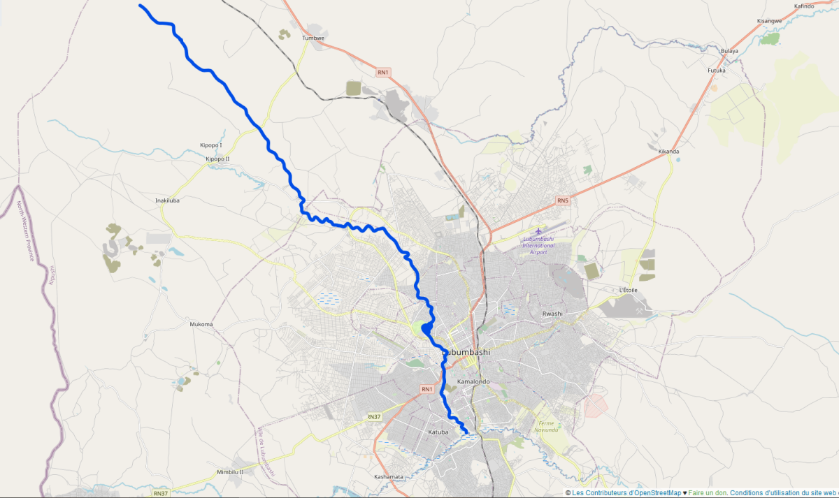 Carte Riviere Rdc La rivière Lubumbashi
