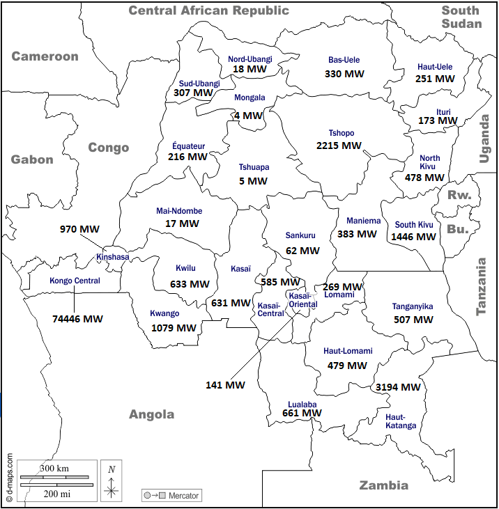 Carte Riviere Rdc Le potentiel hydroélectrique de la RD Congo par province